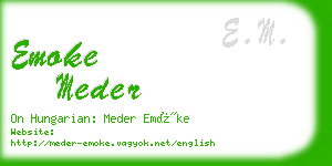 emoke meder business card